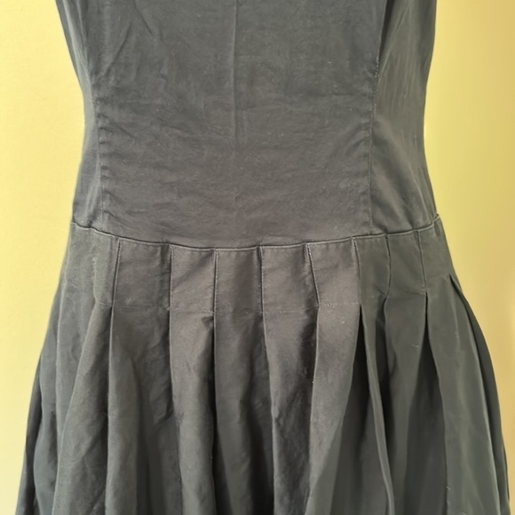 KATE SPADE Navy Blue Fit and Flare Bow Cap Sleeves Dress Sz 4 - Picture 3 of 11